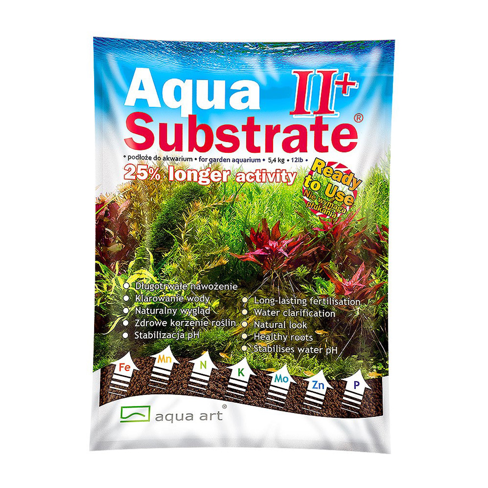 Aqua Art AquaSubstrate II+ 5,4kg Brązowe Podłoże Aktywne pod Rośliny do Akwarium.jpg